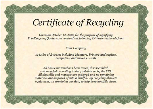 certificate-of-recycling